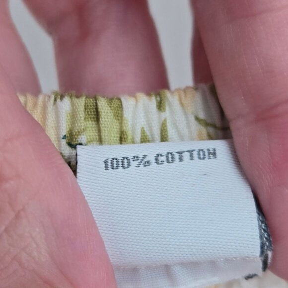 Cotton On Cream Floral Cottagecore Mini Ruched Back100% Cotton Dress Medium - Picture 10 of 10